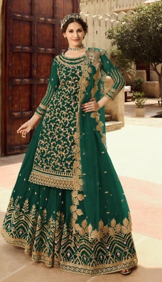 Trending Dark Green Color Designer Salwar suit Buy Now - Joshindia
