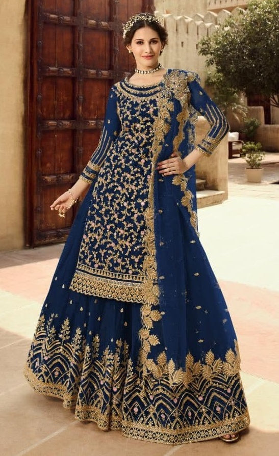 Trending navi Blue Color Designer Salwar suit Buy Now