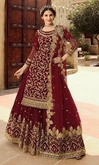 Trending Wine  Color Designer Salwar suit Buy Now - Joshindia
