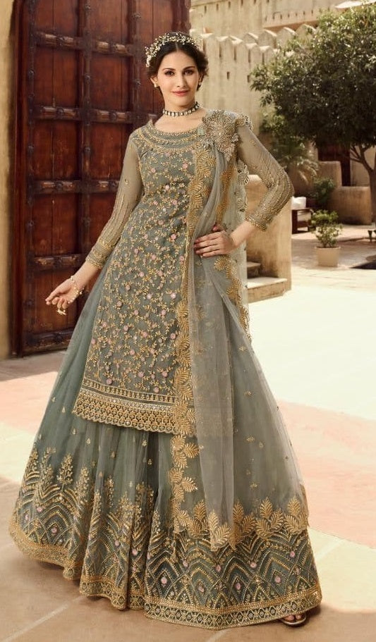 Trending Greay Color Designer Salwar suit Buy Now - Joshindia