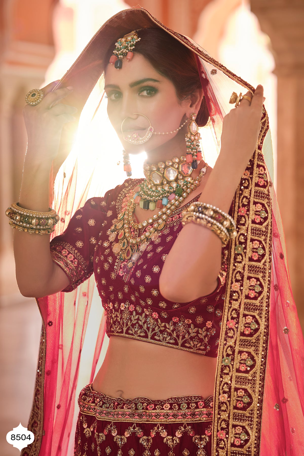 Buy maroon color heavy bridal lehenga choli - Joshindia