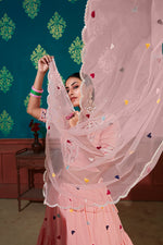 Pink color bollywood designer lehenga choli at affordable price - Joshindia