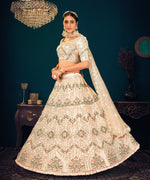 Beige color heavy designer lehenga for wedding functions - Joshindia