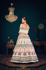 Pearl White color heavy designer lehenga for wedding functions - Joshindia