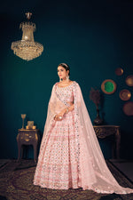 Baby pink color designer lehenga choli at best price - Joshindia