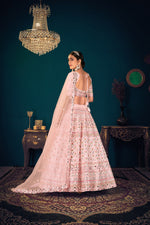 Baby pink color designer lehenga choli at best price - Joshindia
