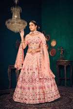 Blush pink color heavy designer lehenga choli for wedding - Joshindia