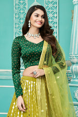 Floracance Green color Georgette designer lehenga choli - Joshindia