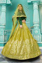 Floracance Green color Georgette designer lehenga choli - Joshindia