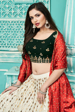Off-White color Georgette designer lehenga choli - Joshindia