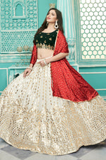 Off-White color Georgette designer lehenga choli - Joshindia