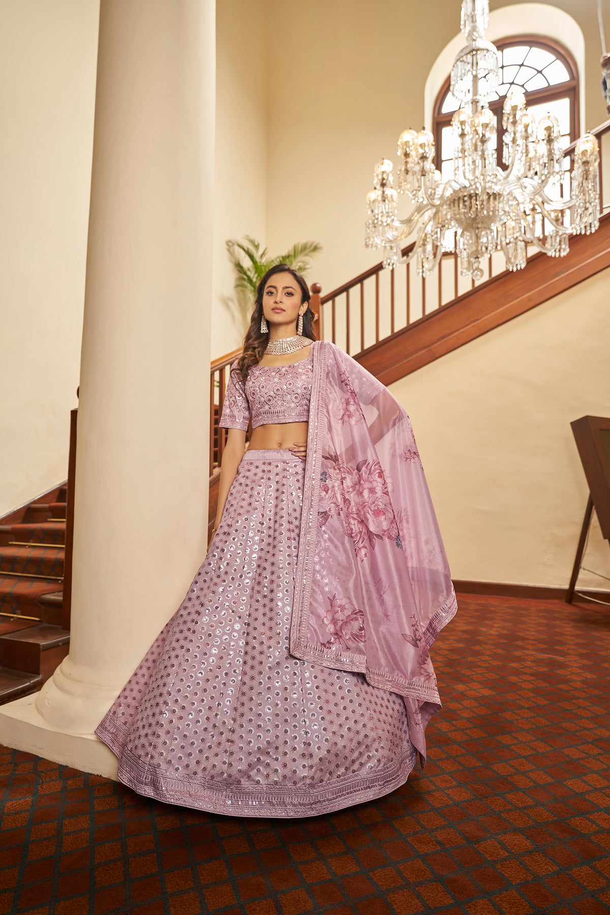 Trendy Dusty Pink Designer Lehenga Choli Buy Now - Joshindia