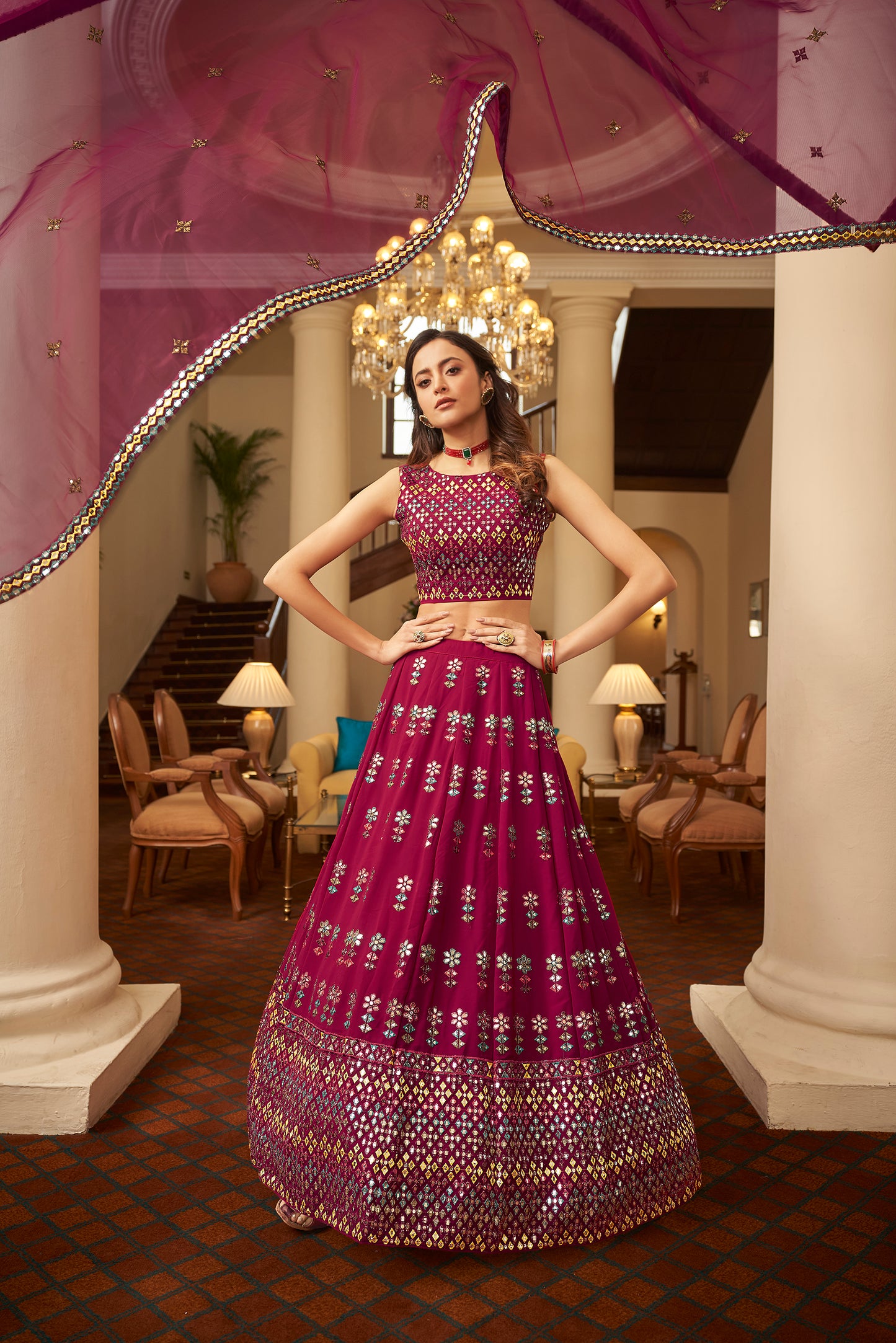 Trendy Deep Pink Designer Lehenga Choli Buy Now