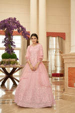 Trendy Pink Color Georgette Lehenga Choli - Joshindia