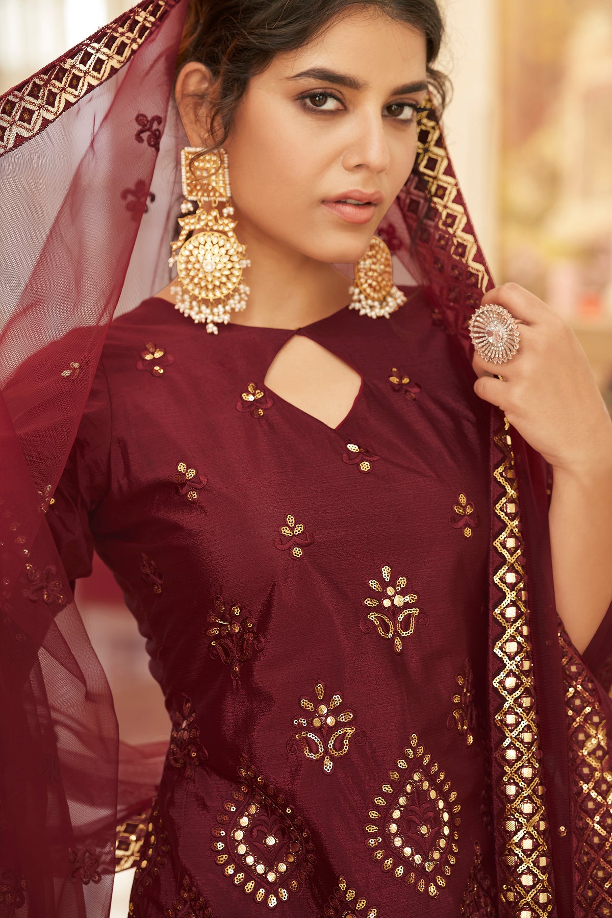 Maroon Color Designer Lehenga Choli - Joshindia