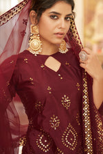 Maroon Color Designer Lehenga Choli - Joshindia