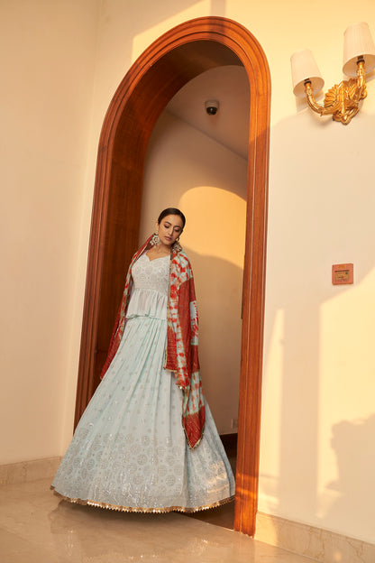 New Multi Color Designer Lehenga Choli For Wedding