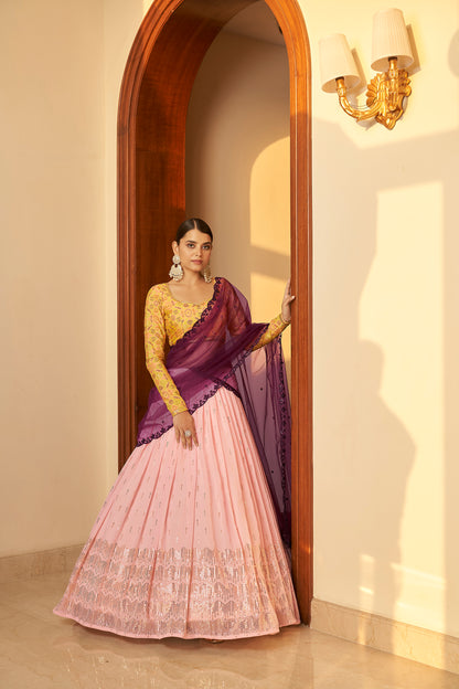 Trending Multi Color Designer Lehenga Choli For Wedding