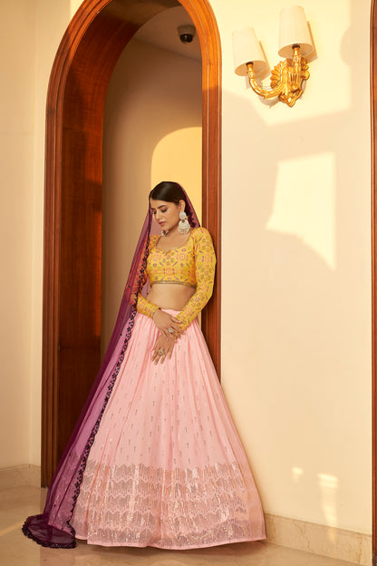 Trending Multi Color Designer Lehenga Choli For Wedding
