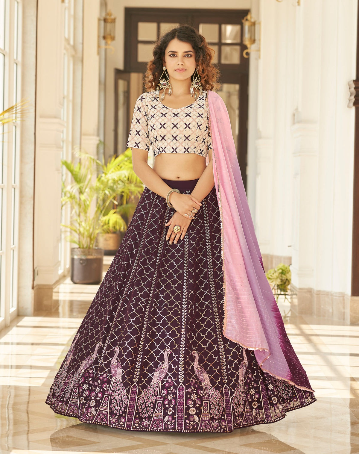 Trending Purple Color Lehenga Choli For Wedding - Joshindia