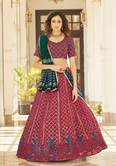 Deep Pink Color Lehenga Choli For Wedding - Joshindia