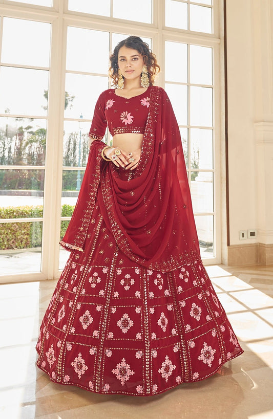 Trending Red Color Lehenga Choli For Wedding