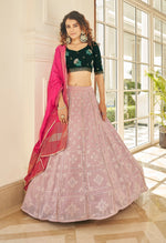 Trending Dusty Pink Color Lehenga Choli For Wedding - Joshindia