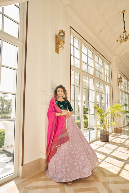 Trending Dusty Pink Color Lehenga Choli For Wedding