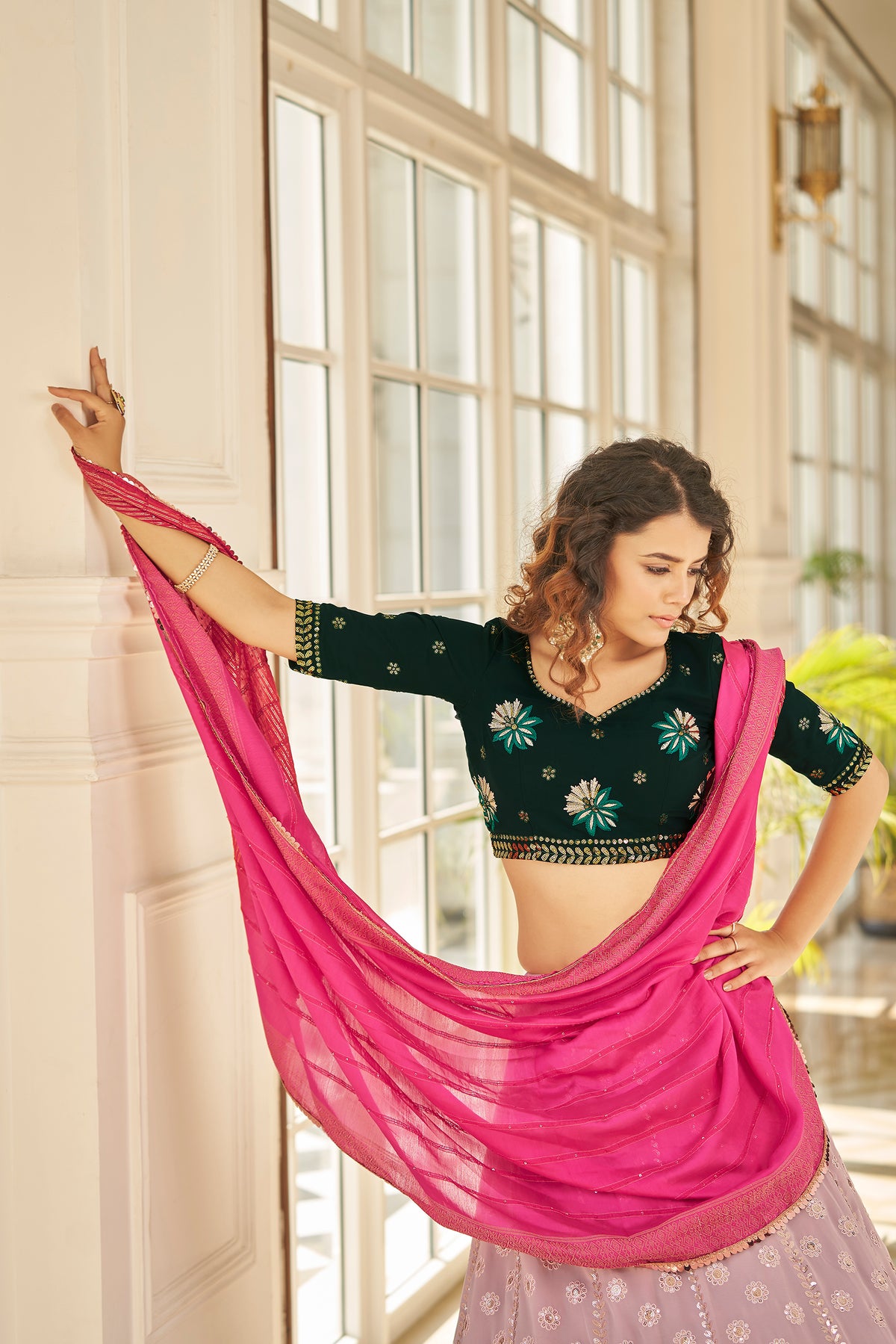 Trending Dusty Pink Color Lehenga Choli For Wedding - Joshindia