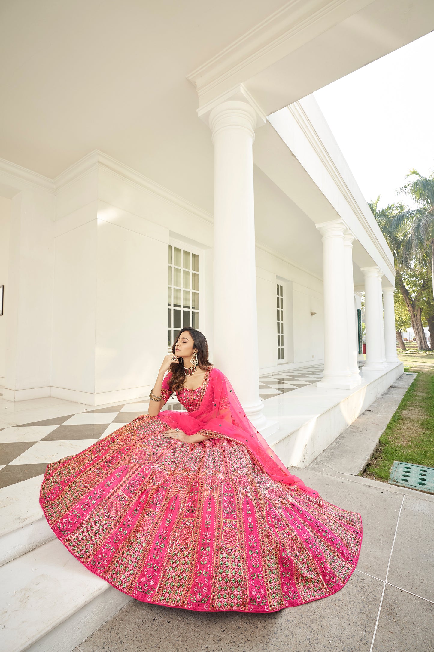 Trending pink color designer lehenga choli