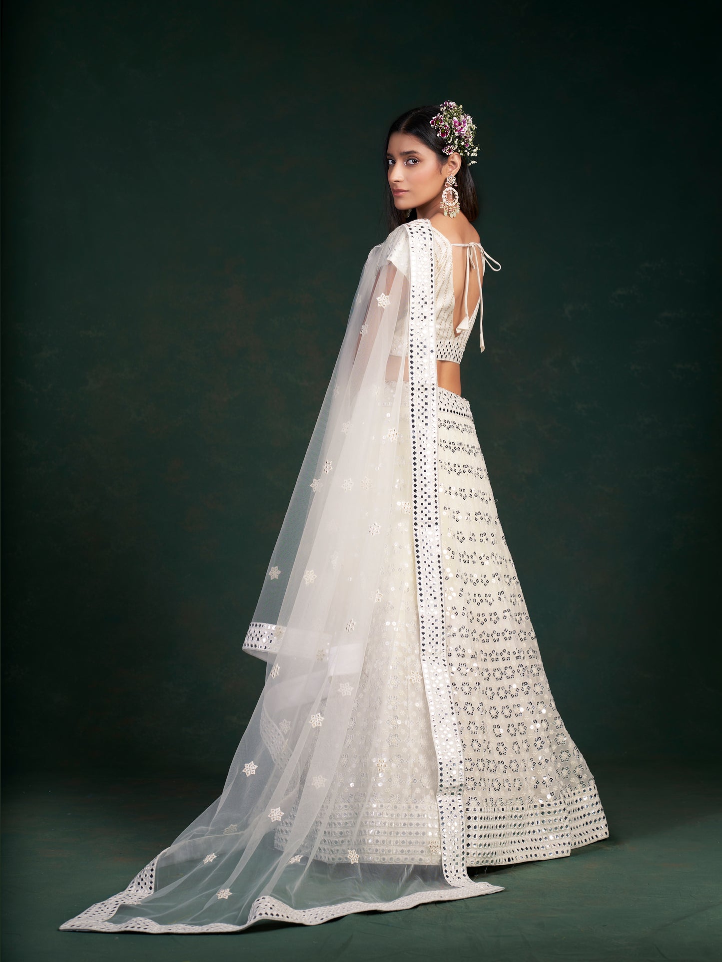Stunning White Color Designer Lehenga Choli Buy Now