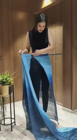 Blue Color Ready To Ware Saree