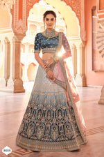 beautiful navy blue designer lehenga for Stylish Looks buy It Now - Joshindia