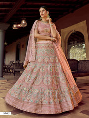 Trending peach color designer lehenga choli buy now - Joshindia