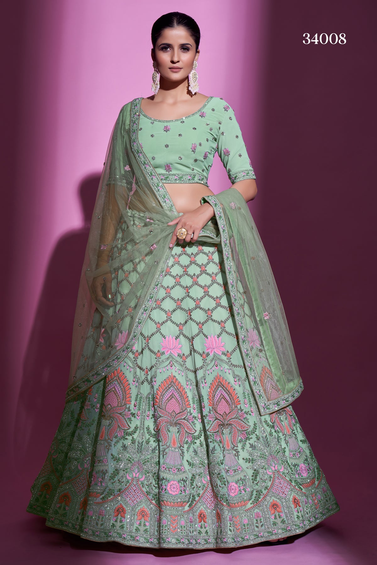 Sweet Pista Green Color Designer Lehenga Choli Buy Now - Joshindia