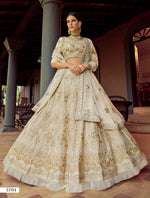 Heavy designer lehenga choli design in off white color - Joshindia