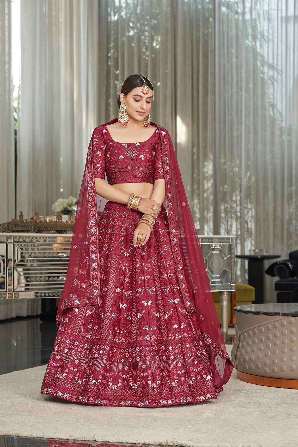 Trending Maroon Color Lehenga Choli For Wedding - Joshindia
