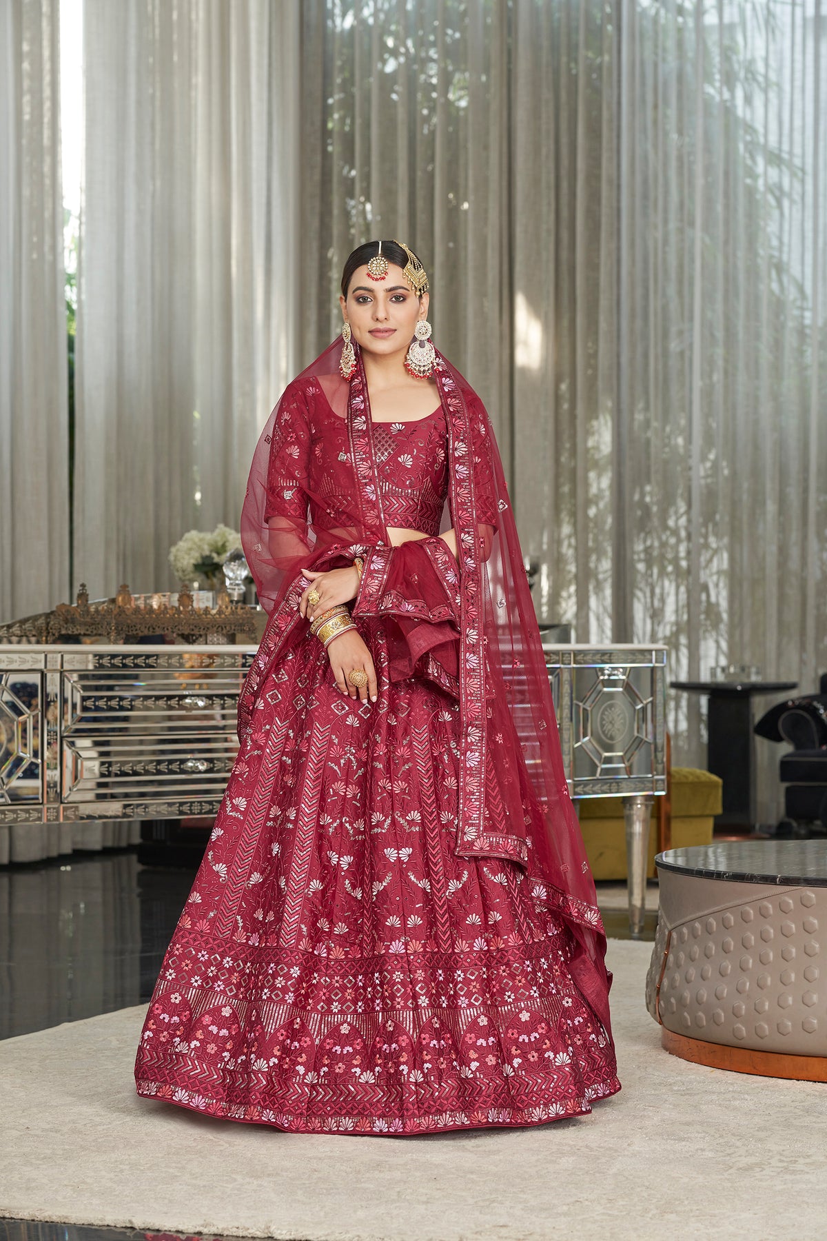 Trending Maroon Color Lehenga Choli For Wedding - Joshindia