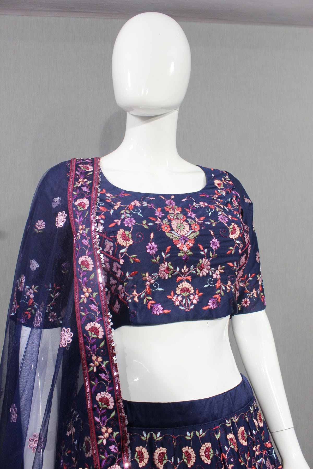 Trending Navy Color Lehenga Choli For Wedding - Joshindia