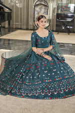 Trending Teal Green Color Lehenga Choli For Wedding - Joshindia