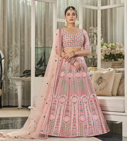Trending Pink Color Lehenga Choli For Wedding