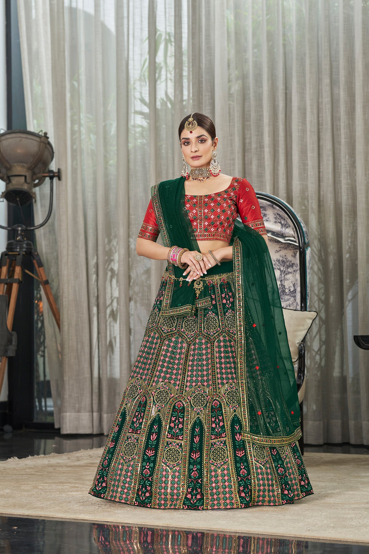 Trending Green Color Lehenga Choli For Wedding - Joshindia