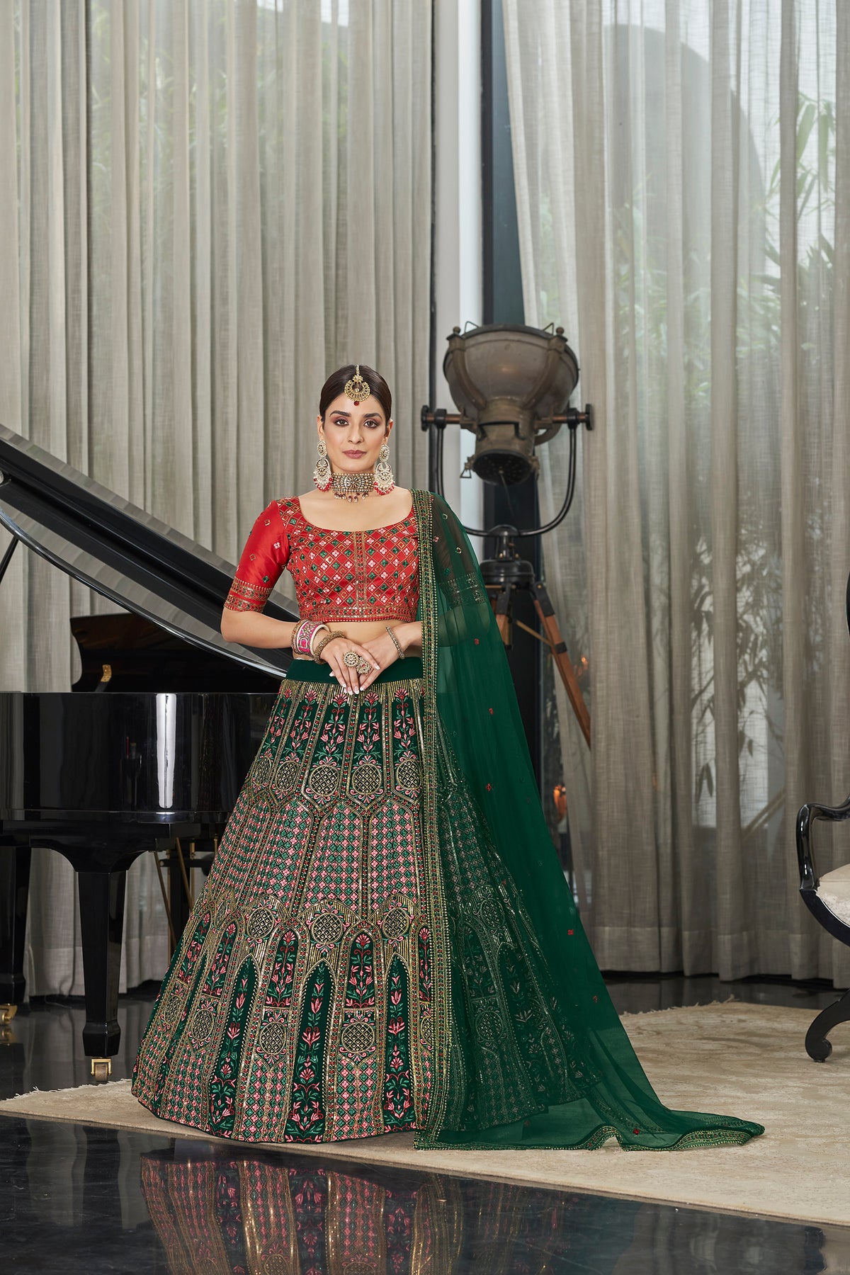 Trending Green Color Lehenga Choli For Wedding - Joshindia