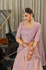 Amazing Pink & Peach Multi Color Lehenga Choli For Wedding - Joshindia