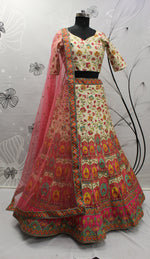 Beige Silk Designer Lehenga Choli - Joshindia
