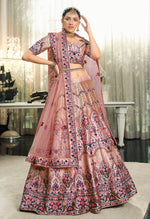 Latest Designer Peach Color Lehenga Choli For Party Look - Joshindia