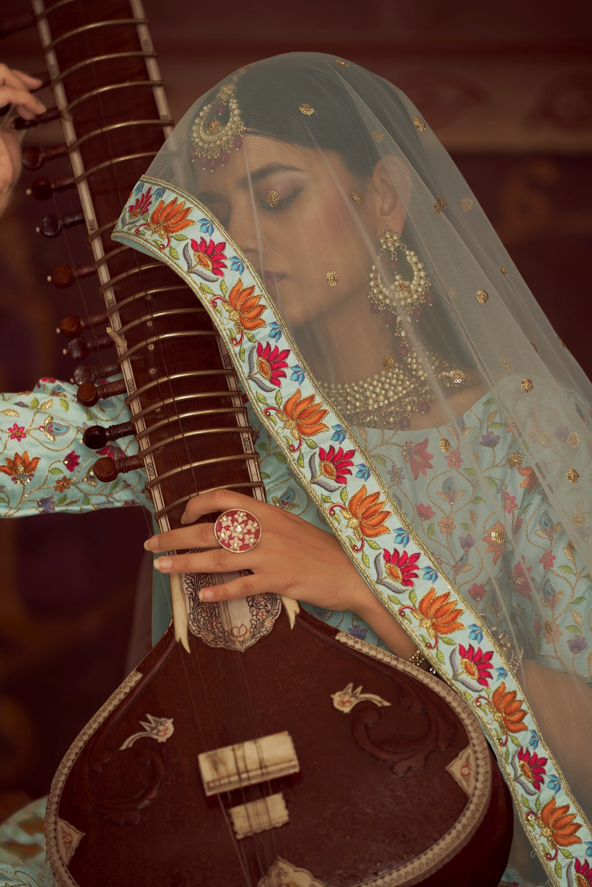 Gorgeous Sky Blue Silk Lehenga Choli With Dupatta - Joshindia