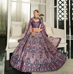 Latest Designer Dusty Purple Color Lehenga Choli For Party Look - Joshindia