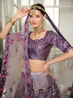 Latest Designer Dusty Purple Color Lehenga Choli For Party Look - Joshindia