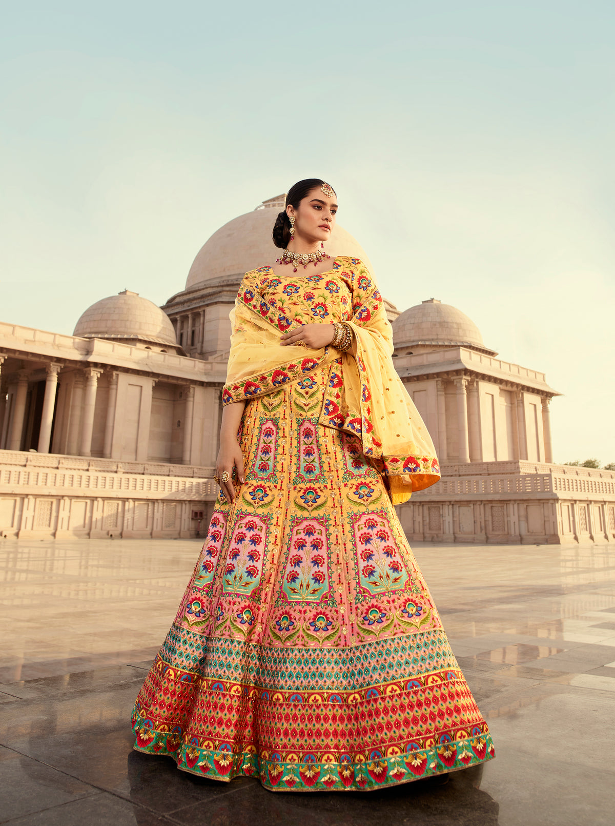 Beautiful Yellow Lehenga choli For Wedding Buy Now - Joshindia